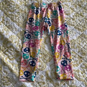 Dot Dot Smile skull leggings, 2T